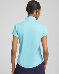 Chico's Zenergy® UPF Mockneck Short-Sleeve Top PARADISO BLUE