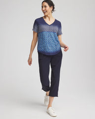 Chico's Zenergy® Graphic Ombre V-Neck Tee