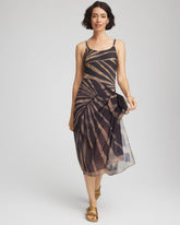 Chico's Gottex Desert Queen Pareo BLACK/BROWN