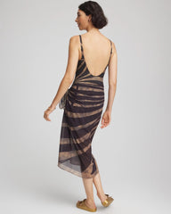 Chico's Gottex Desert Queen Pareo BLACK/BROWN