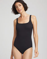 Chico's Gottex Saint-Tropez Square Neck One Piece BLACK