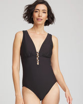 Chico's Magicsuit® Solid Darly One Piece BLACK