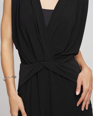 Chico's Magicsuit® Surplice Dress Cover Up BLACK