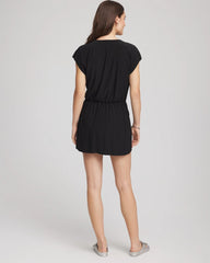 Chico's Magicsuit® Lace Up Dress Cover Up BLACK