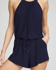 Chico's Miraclesuit® Solid Piper Romper NAVY