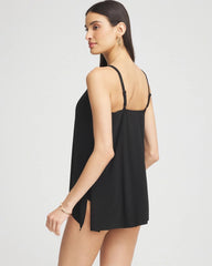 Chico's Magicsuit® Square Cut Beverly Swimdress BLACK