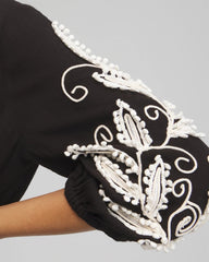 Chico's Embroidered Coverup Dress BLACK