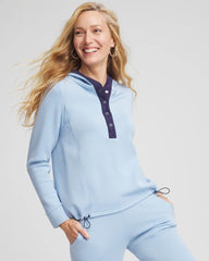 Chico's Zenergy® Soft Topaz Contrast Top CRYSTAL TOPAZ