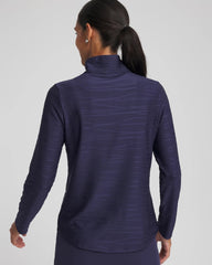 Chico's Zenergy® UPF Wave Half Zip PASSPORT BLUE