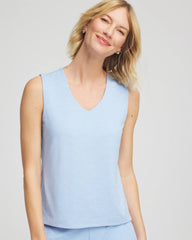 Chico's Zenergy® Cloud V-Neck Tank CRYSTAL TOPAZ