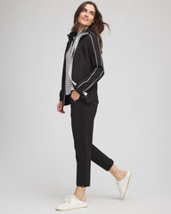 Chico's Zenergy® UPF Rib Mix Cropped Pants BLACK