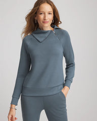 Chico's Zenergy® Soft Popover Top STORMY WEATHER