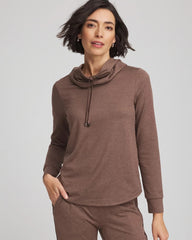 Chico's Zenergy® Cloud Cowlneck Top WALNUT
