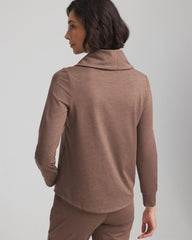 Chico's Zenergy® Cloud Cowlneck Top WALNUT
