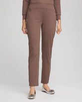 Chico's Zenergy® Cloud Satin Trim Pants WALNUT