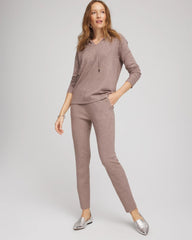 Chico's Zenergy® Luxe Rhinestone Ankle Pants TAUPE HEATHER
