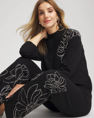 Chico's Zenergy® Luxe Intarsia Sweater BLACK