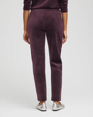 Chico's Zenergy® Velour Tapered Ankle Pants NIGHT BLOOM