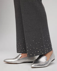 Chico's Travelers™ Embellished Straight-Leg Pants GRAPHITE GRAY