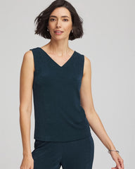 Chico's Travelers™ Convertible Tank TEAL SHADOW