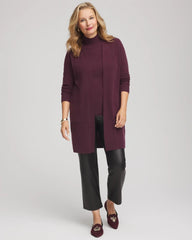 Chico's Cashmere Duster Cardigan WINE