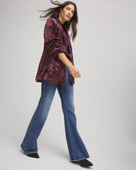Chico's Crushed Velvet Blazer NIGHT BLOOM