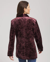Chico's Crushed Velvet Blazer NIGHT BLOOM