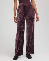 Chico's Crushed Velvet Wide-Leg Pants NIGHT BLOOM