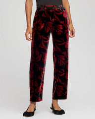 Chico's Velvet Rose Slim Ankle Pants BLACK