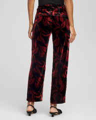 Chico's Velvet Rose Slim Ankle Pants BLACK