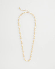 Chico's Gold Bead Long Single-Strand Necklace GOLD