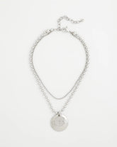 Chico's Short Silver Ball Chain Pendant SILVER