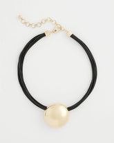 Chico's Gold Pendant Cord Necklace GOLD