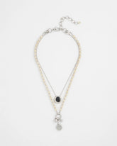 Chico's Short Double Strand Pendant NEUTRAL
