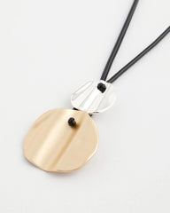Chico's Crinkle Mixed Metal Pendant MIXED METALS