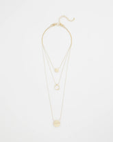 Chico's Gold Triple Pendant Necklace GOLD