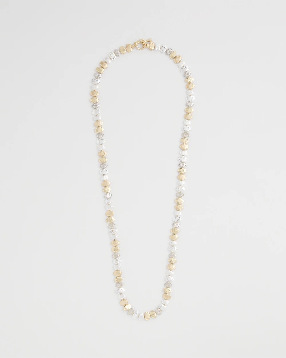 Chico's Mixed Metal Long Single Strand Necklace MIXED METALS