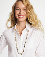 Chico's Mixed Metal Long Single Strand Necklace MIXED METALS