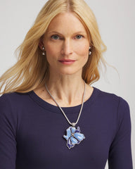 Chico's Blue Flower Pendant BLUE