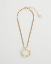 Chico's Short Circle Pendant GOLD
