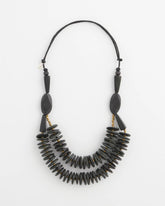 Chico's SYLCA® x Chico's Black Disk Bead Statement Necklace BLACK