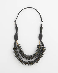 Chico's SYLCA® x Chico's Black Disk Bead Statement Necklace BLACK