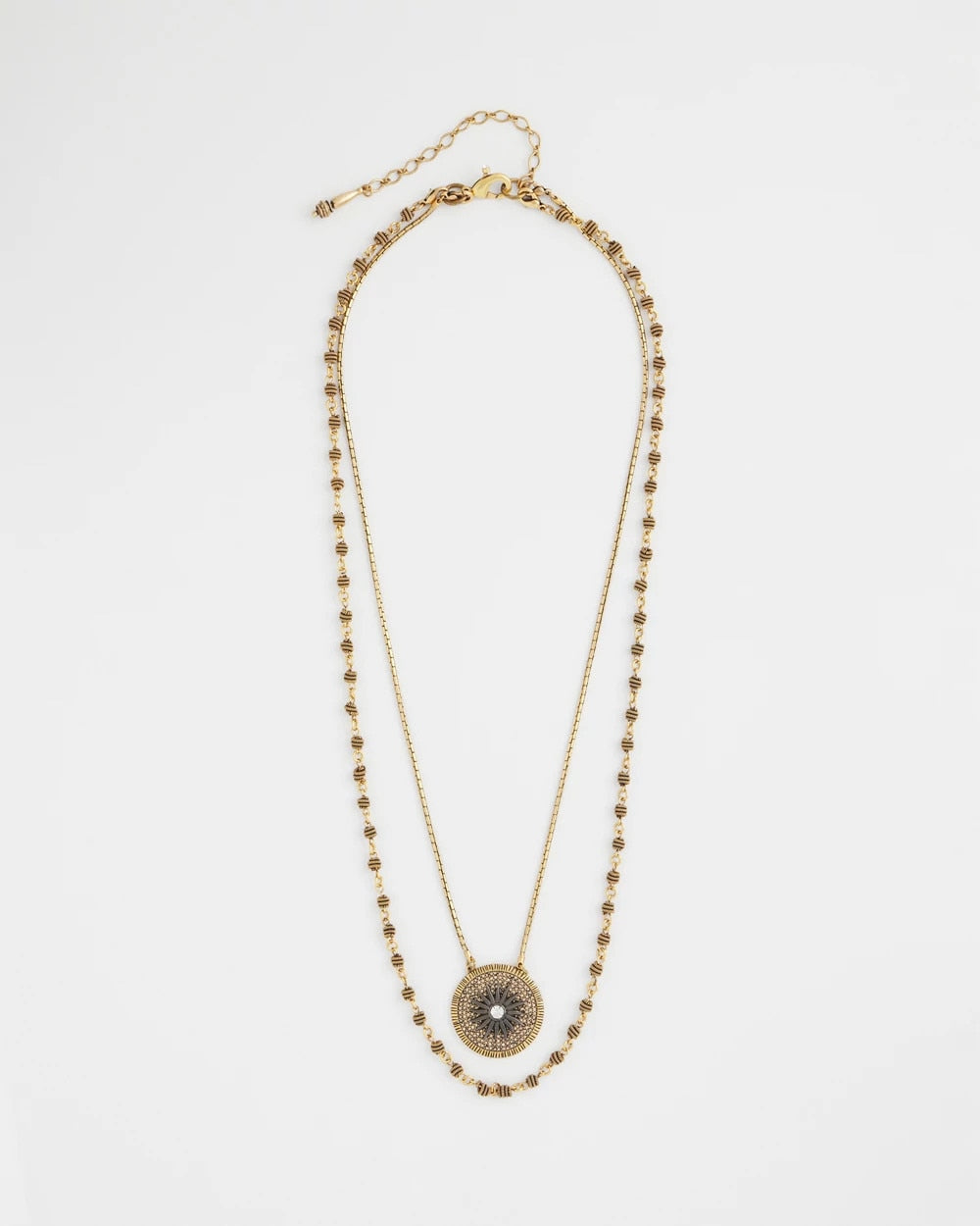 Chico's Convertible Multi-Strand Pendant Necklace GOLD