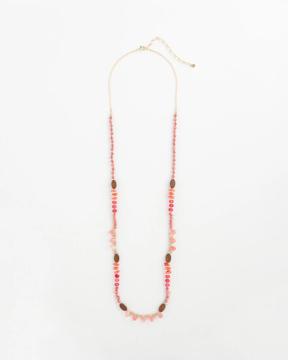 Chico's Beaded Single Strand Necklace WARM MULTI