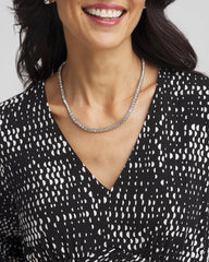 Chico's Silver Tennis Necklace SILVER