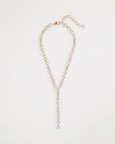 Chico's Bezel Set Goldtone Y-Necklace GOLD