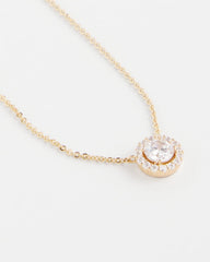 Chico's Gold Tone Drop Stone Necklace GOLD