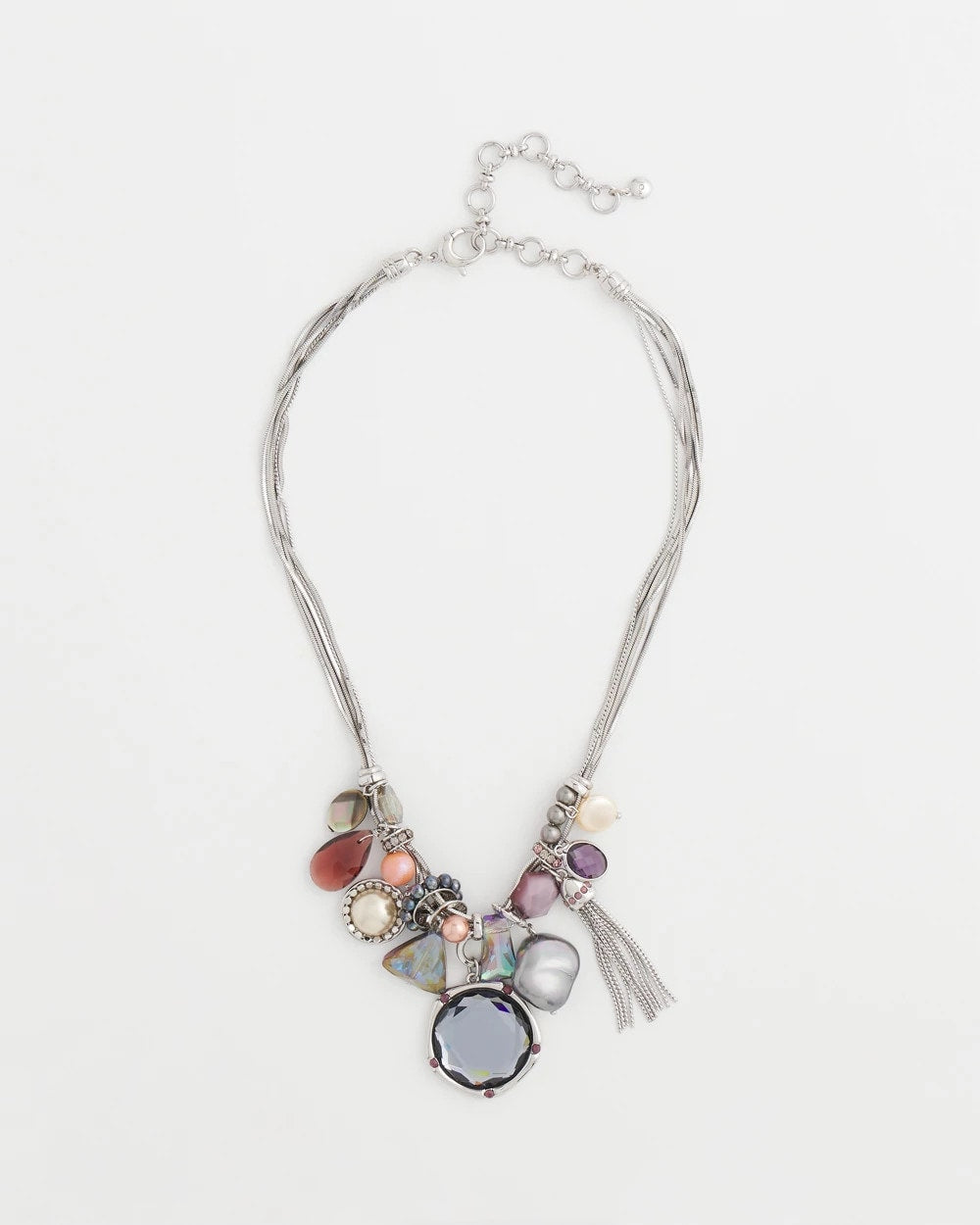 Chico's Short Aurora Charm Necklace MULTI