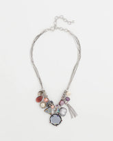 Chico's Short Aurora Charm Necklace MULTI