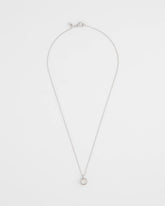 Chico's Bezel Set Pendant Silvertone Necklace SILVER